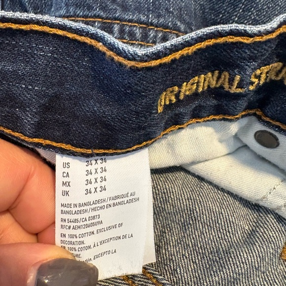 American Eagle Outfitters Dark Blue Denim Jeans - Picture 6 of 6